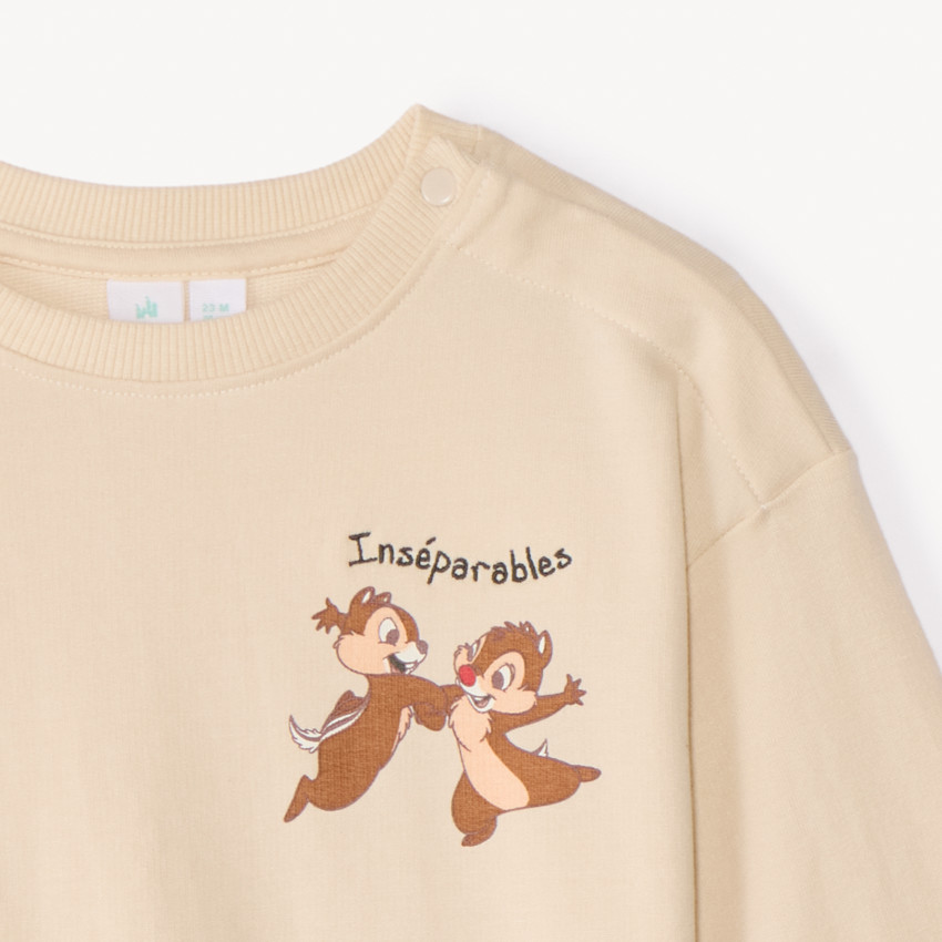 Oversized fleece sweatshirt Tic et Tac Disney voor babyjongen 