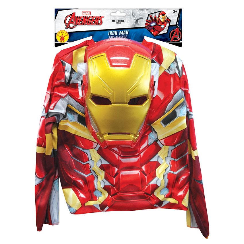 Déguisement Iron Man avec masque et top taille unique 5-8 ans 
