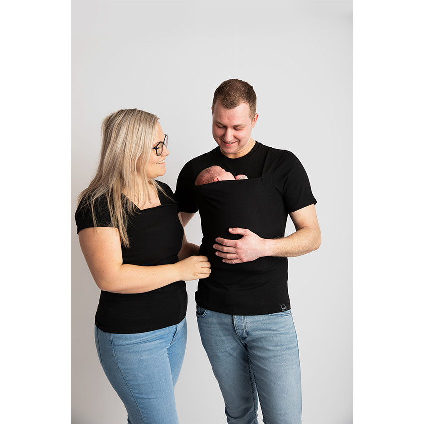T-shirt Porte-bébé Homme Taille XL Noir 