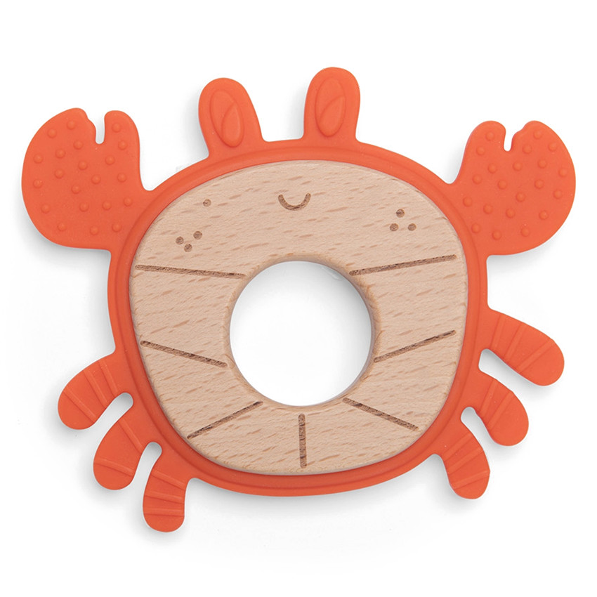 Anneau de dentition bois et silicone Crabe Les aventures de Paulie 