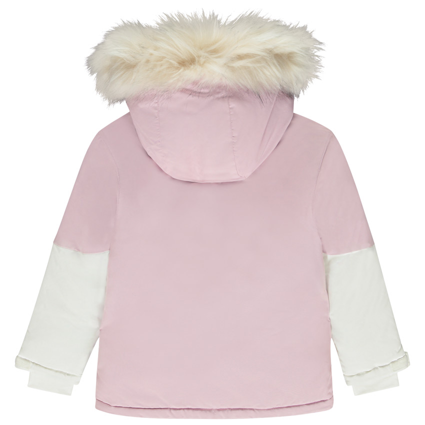 Blouson de ski en toile déperlante effet colorblock pour fille 