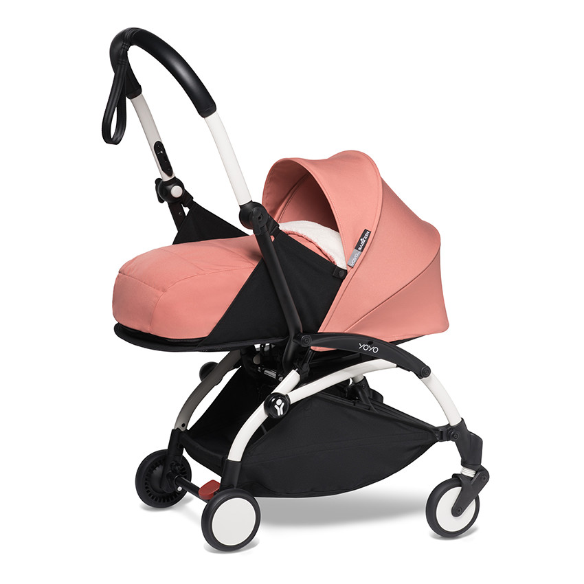 Volledige kinderwagen YOYO² nieuwe 0+ en 6+ pack wit onderstel - Ginger 