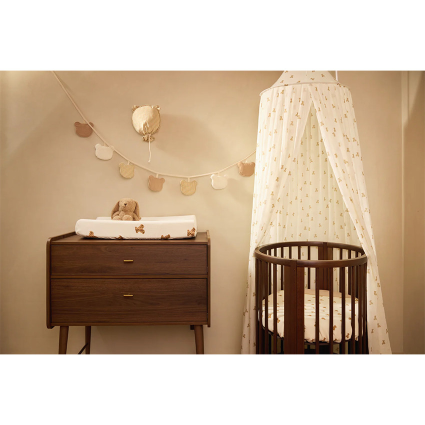 Deken wieg 75x100cm Waffle Mini Teddy Bear 