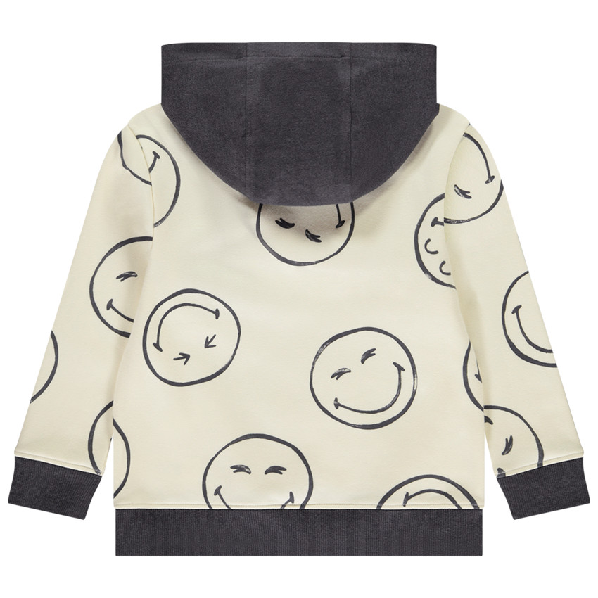 Sweat molleton imprimé SmileyWorld effet color block pour garçon 