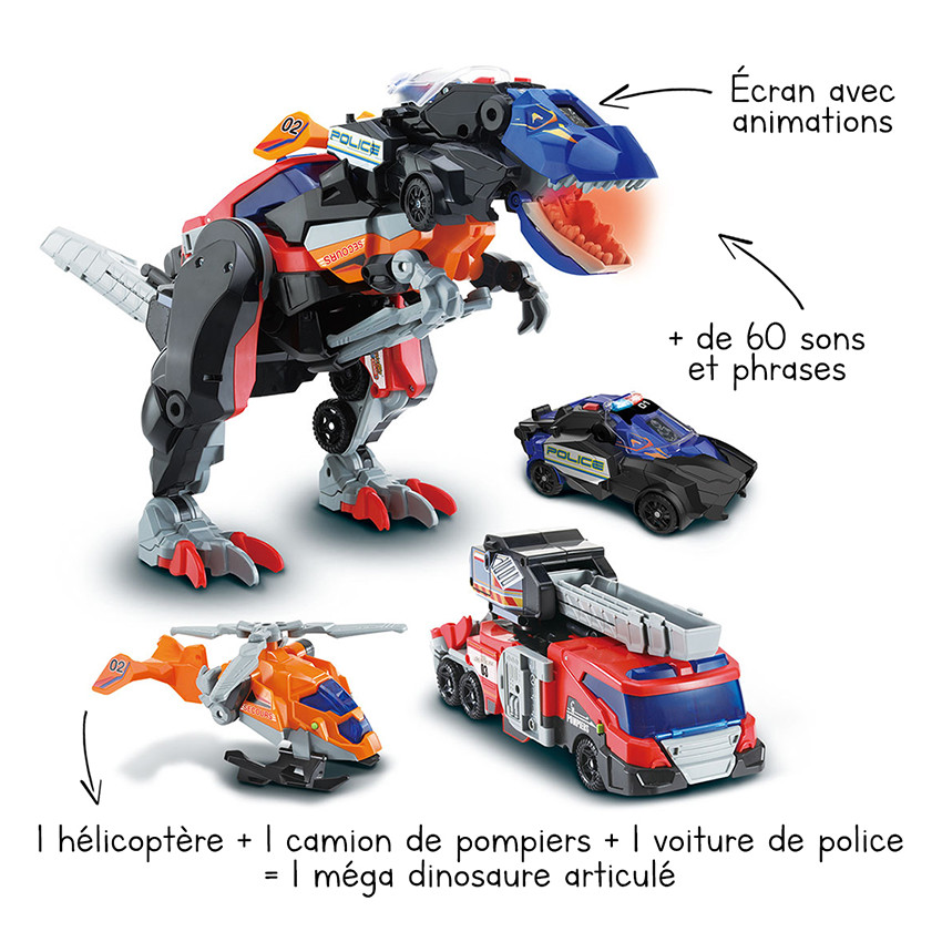 Switch & Go Dinos Trio, le méga T-Rex SOS 3 en 1 