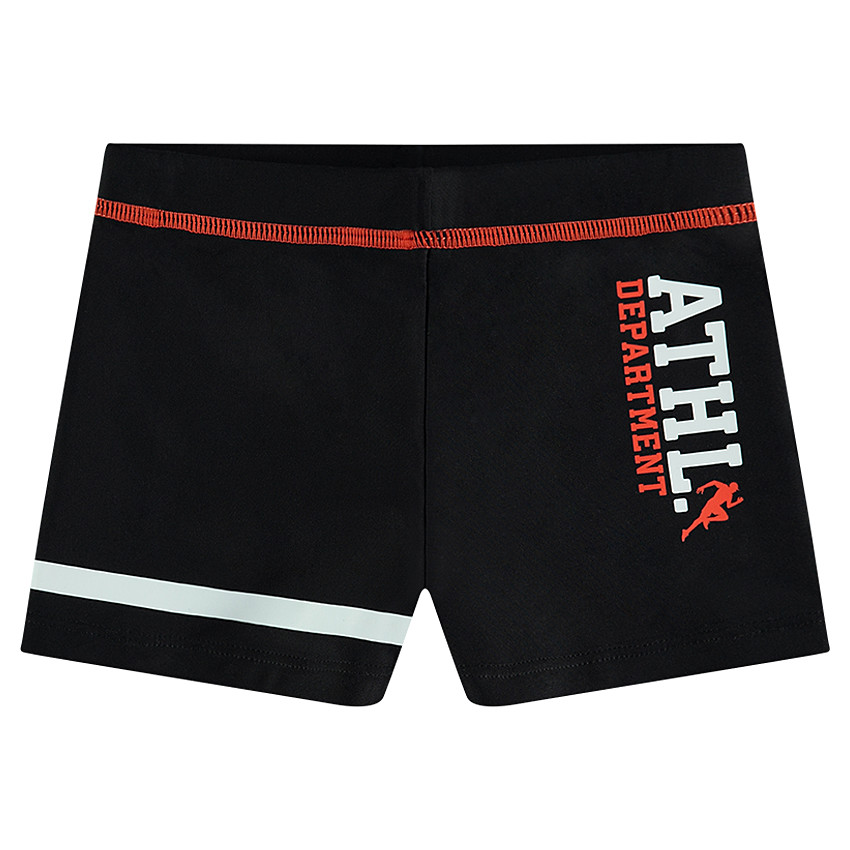 Boxer de bain avec print fantaisie et bande contrastée 