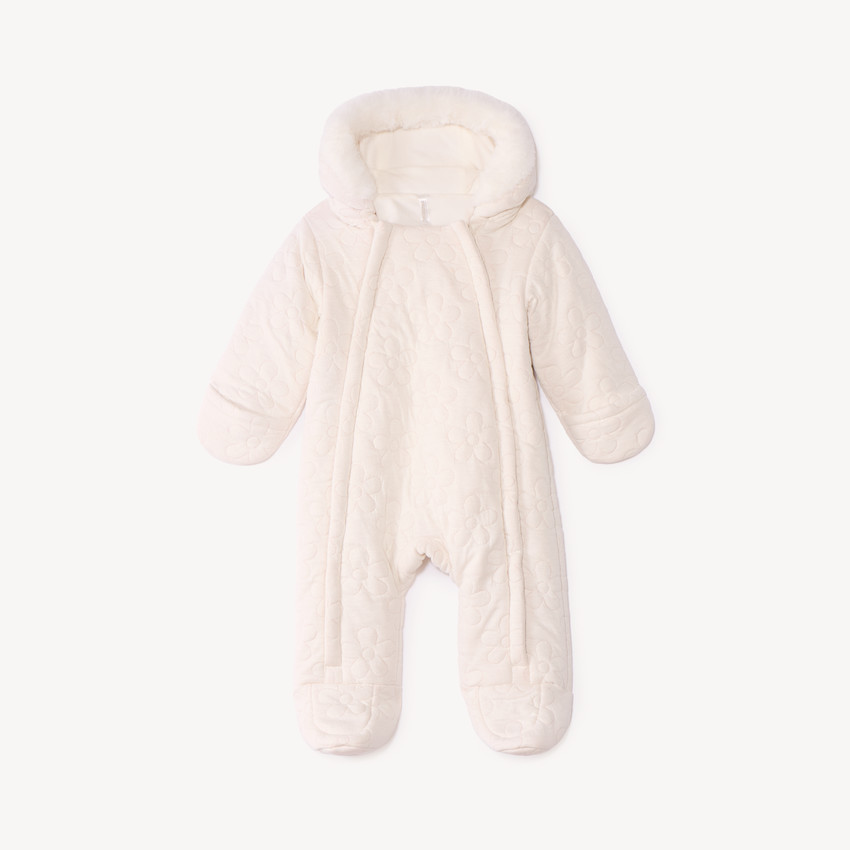 Combi-pilote baby meisjes gewatteerd met bloemen 