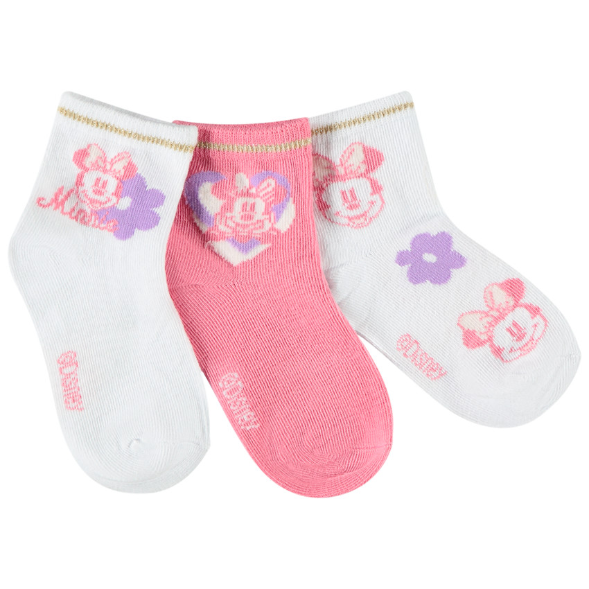 Set van 3 paren van normale sokken Minnie Disney voor meisjes 