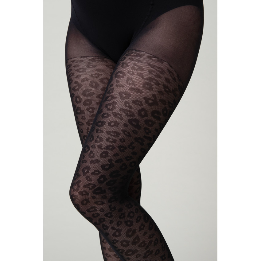 Lot de 2 paires de collants fins unis 30 deniers - Noir 