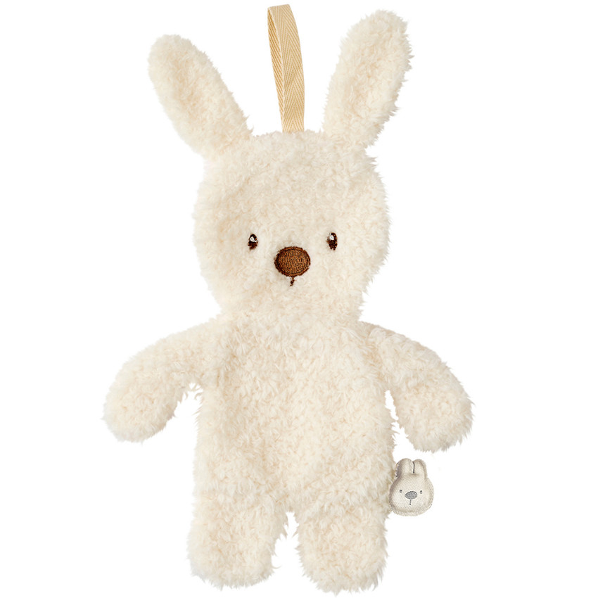 Knuffel fopspeenhouder Konijn Teddy bouclette Ecru 