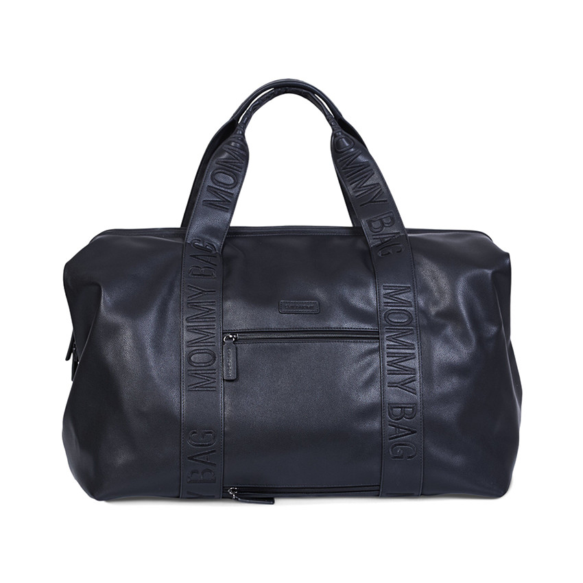 Sac à langer en simili cuir signature Mommy Bag noir 