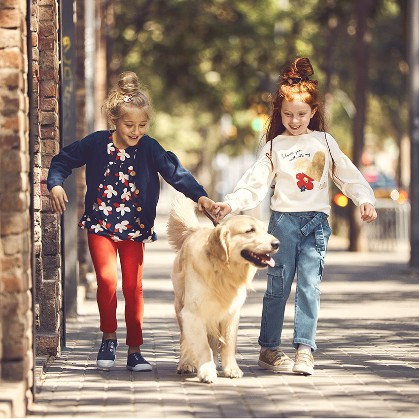 Sweat oversize en molleton printé et brodé pour fille 