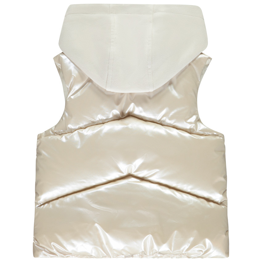 Donsjas zonder mouwen met parelmoereffect voor meisjes 