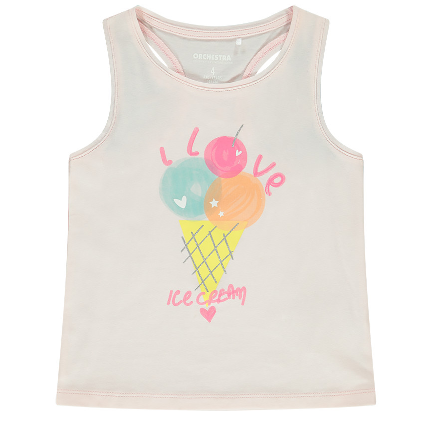 Jersey topje met fantasieprint voor meisjes 