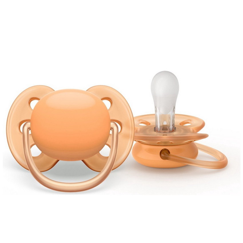 Fopspeen Ultra Soft +0m - Cognac/Groen - 2 stuks 