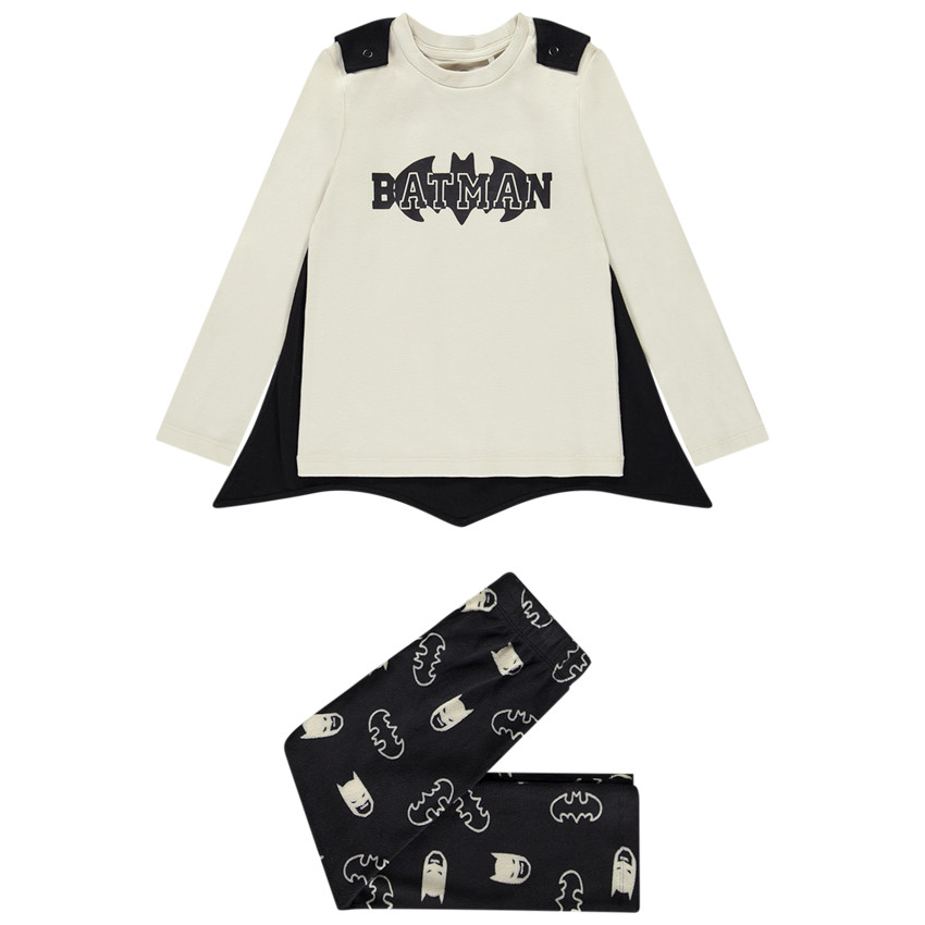 Set pyjama 2 pièces en jersey avec motif Batman Warner + cap pour garçon 