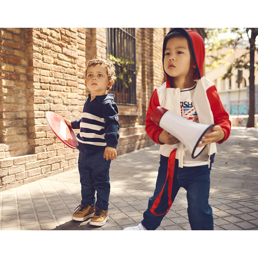 Pantalon chino avec bouton fantaisie pour bébé garçon 