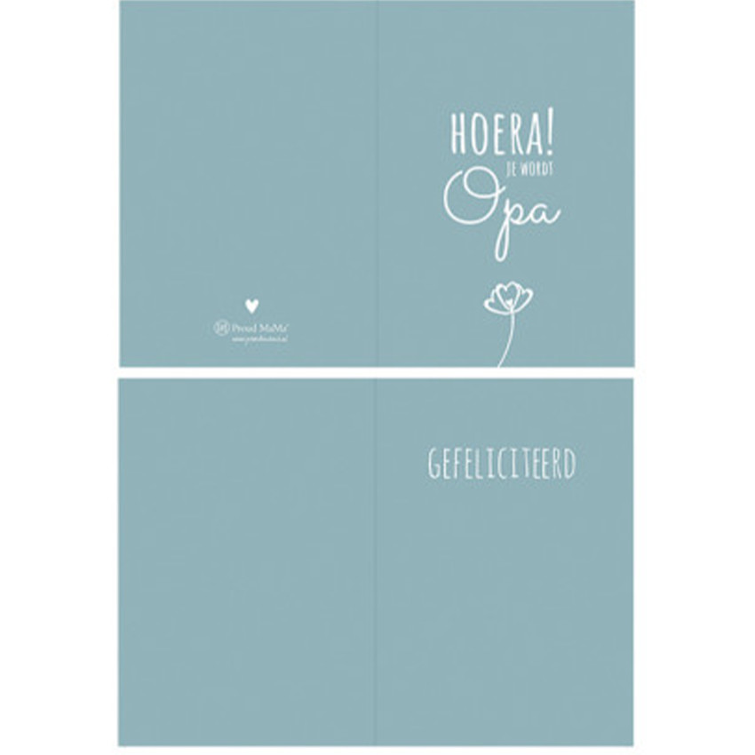 Carte de voeux Hoera je wordt opa 