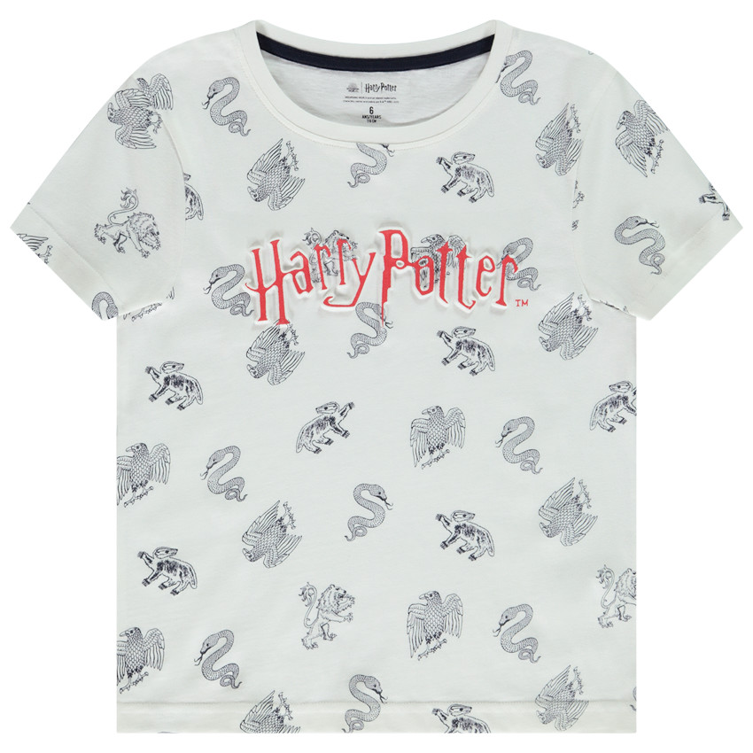 T-shirt manches courtes en jersey imprimé Harry Potter pour garçon 