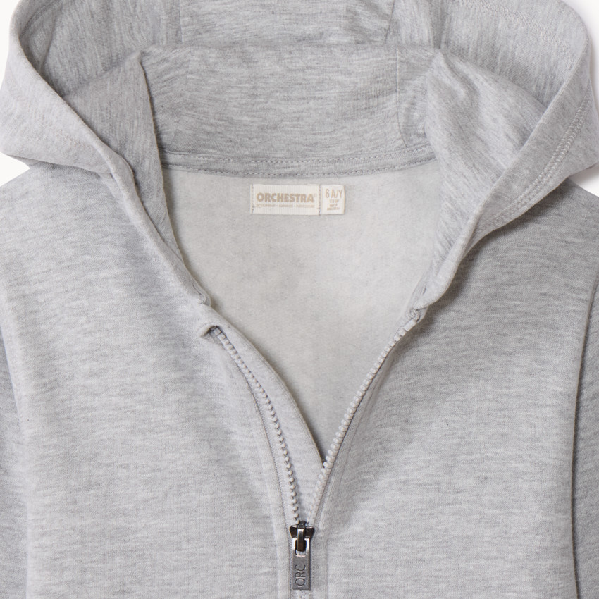 Sweatvest met kap in fleece voor jongens 