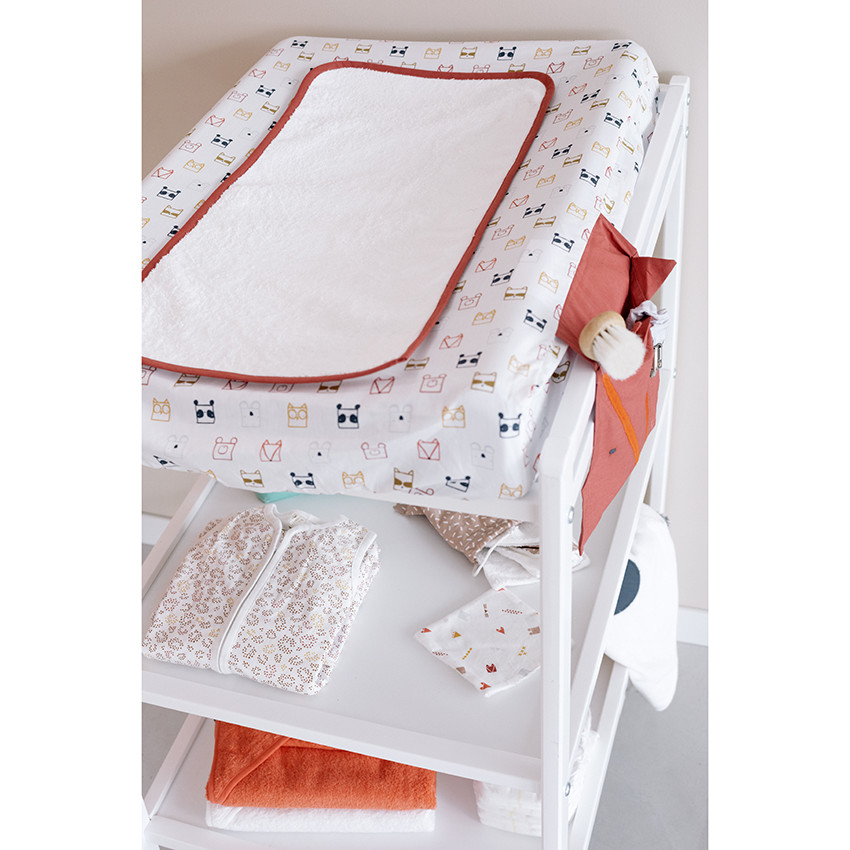 Hoes voor de verschoningsmat in popeline Ethnic animals 