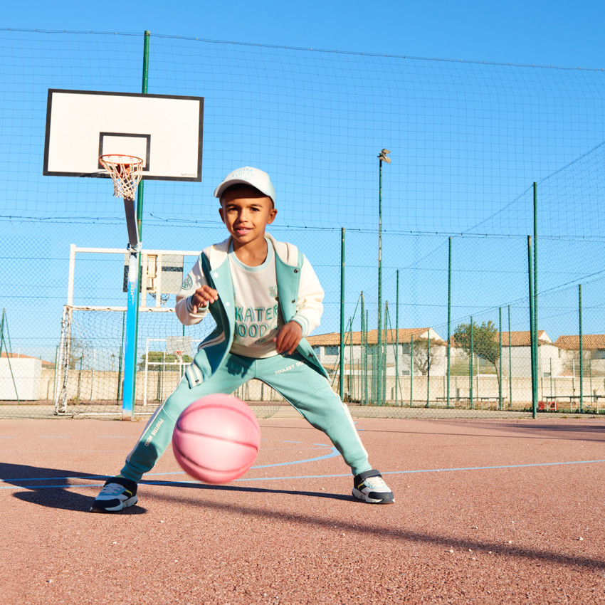 Veste teddy à capuche avec inscription 3D pour garçon 