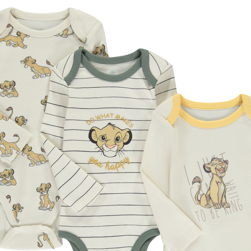 Set van 3 bodies met lange mouwen Simba Disney voor jongens 