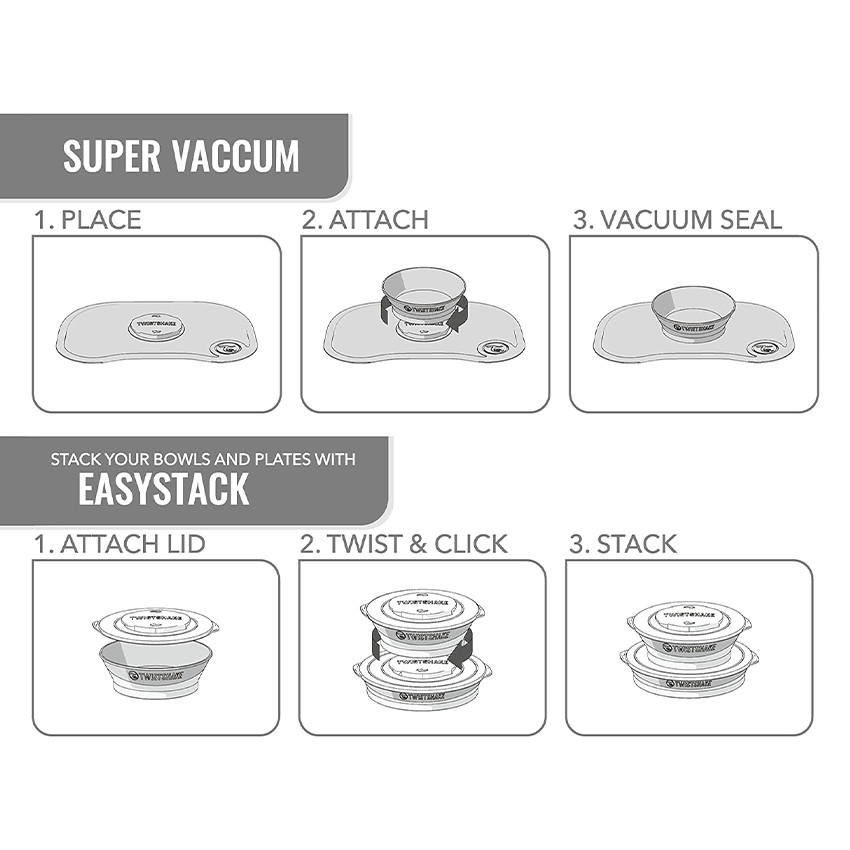 Set plateau Click Mat Mini + Assiette 6+ mois – Blanc  