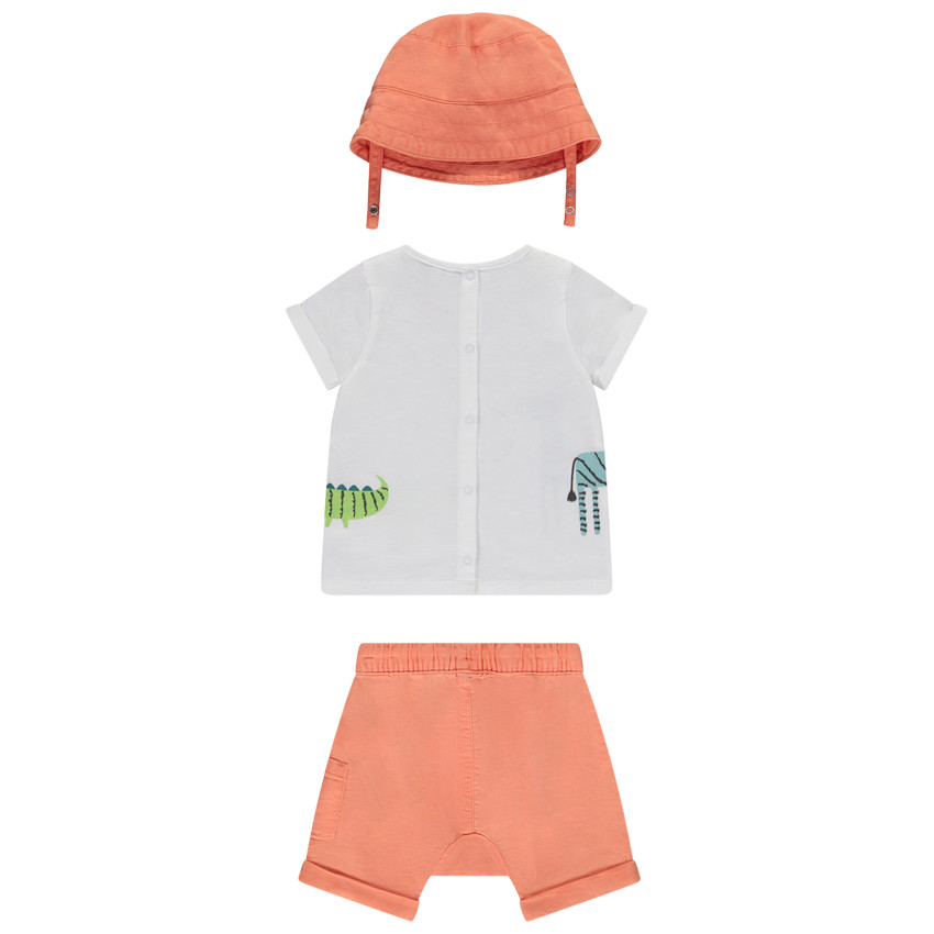 Ensemble court 3 pièces avec bob pour bébé garçon 