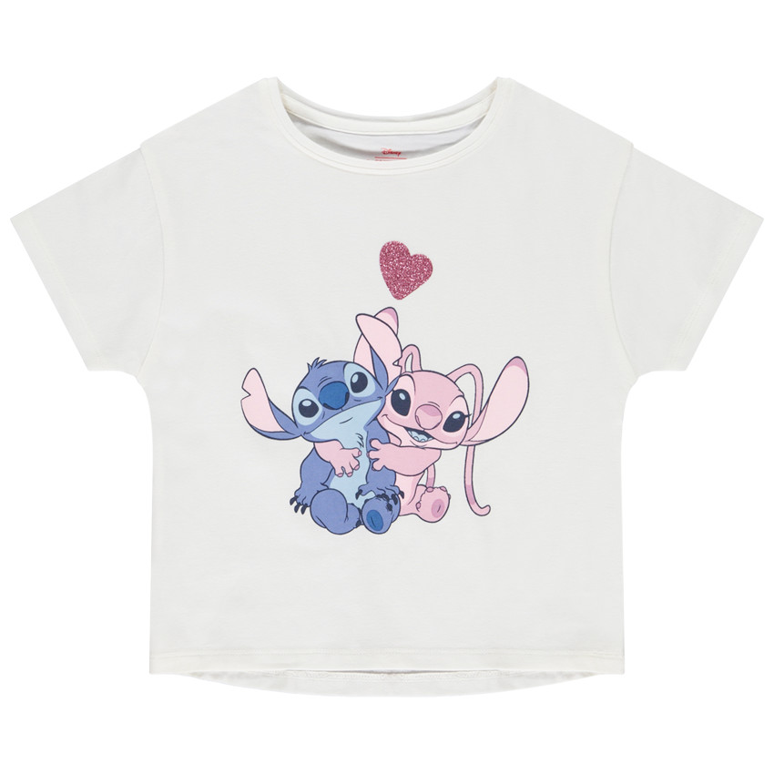 T-shirt manches courtes Stitch & Angel Disney pour fille 
