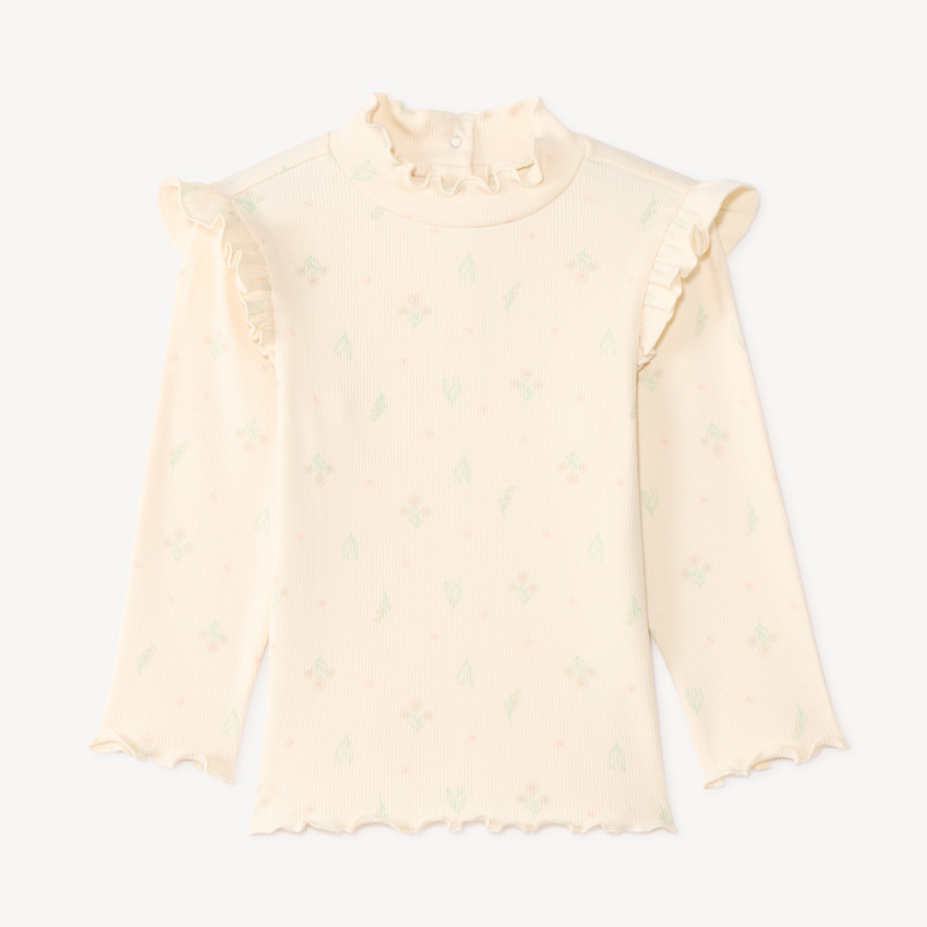 Turtleneck met ruches en bloemenprint voor babymeisjes 