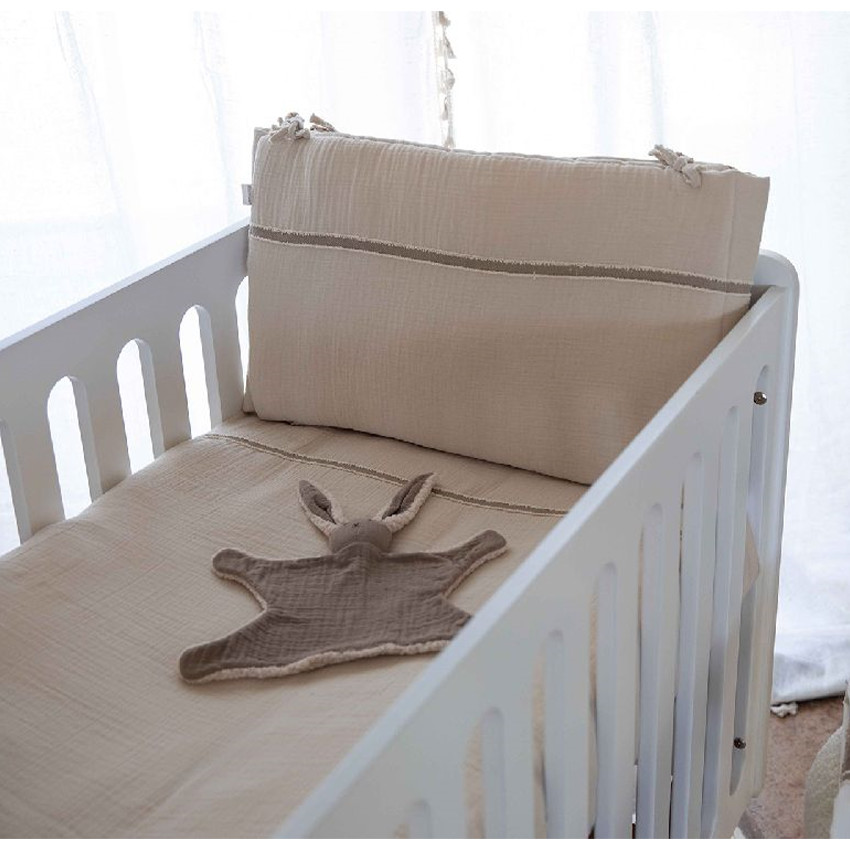 Tour de lit/parc coton Crème 