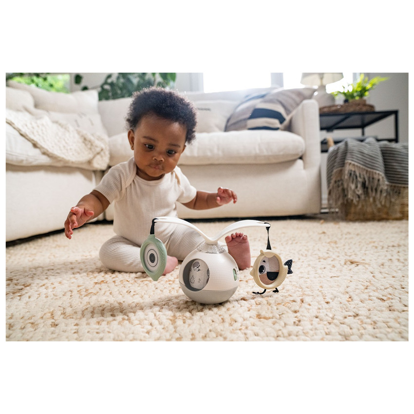 Mobiel geluid en licht op de vloer Tummy Time Black&White 
