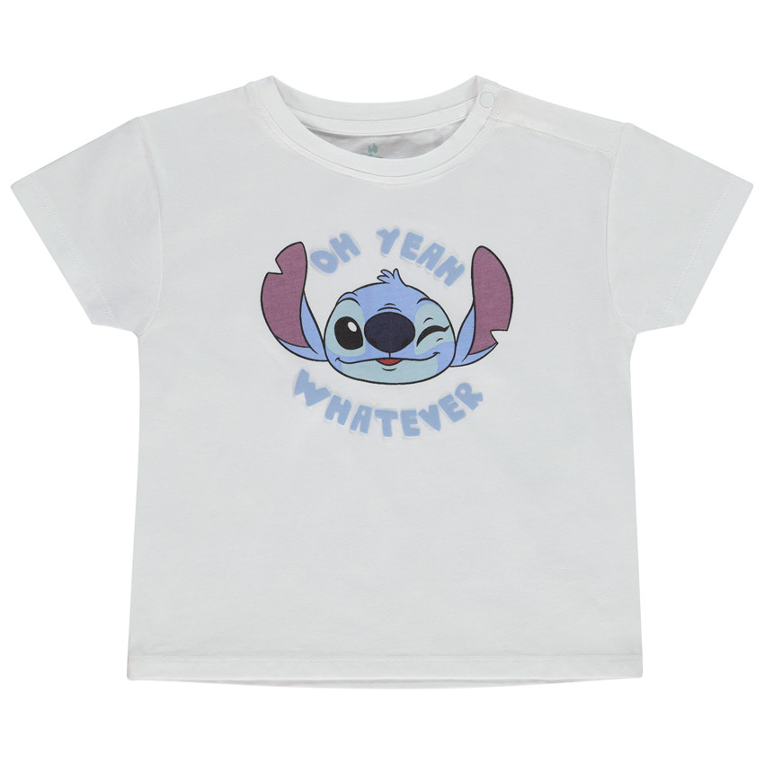 T-shirt manches courtes oversize print Stitch Disney pour bébé garçon 