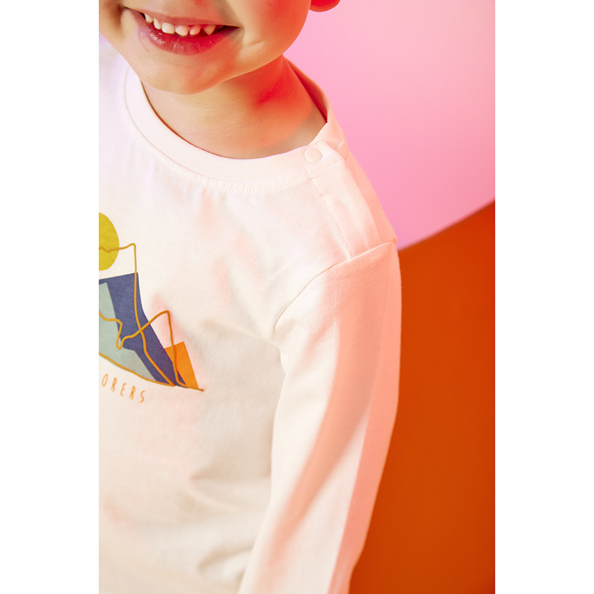 T-shirt met lange pofmouwen print bergen voor baby jongen 