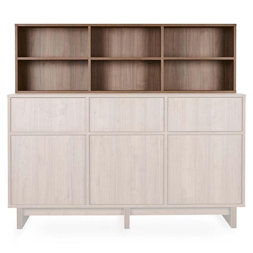 Kit étagère de rangement supérieure Kyo pour commode XL Walnut 