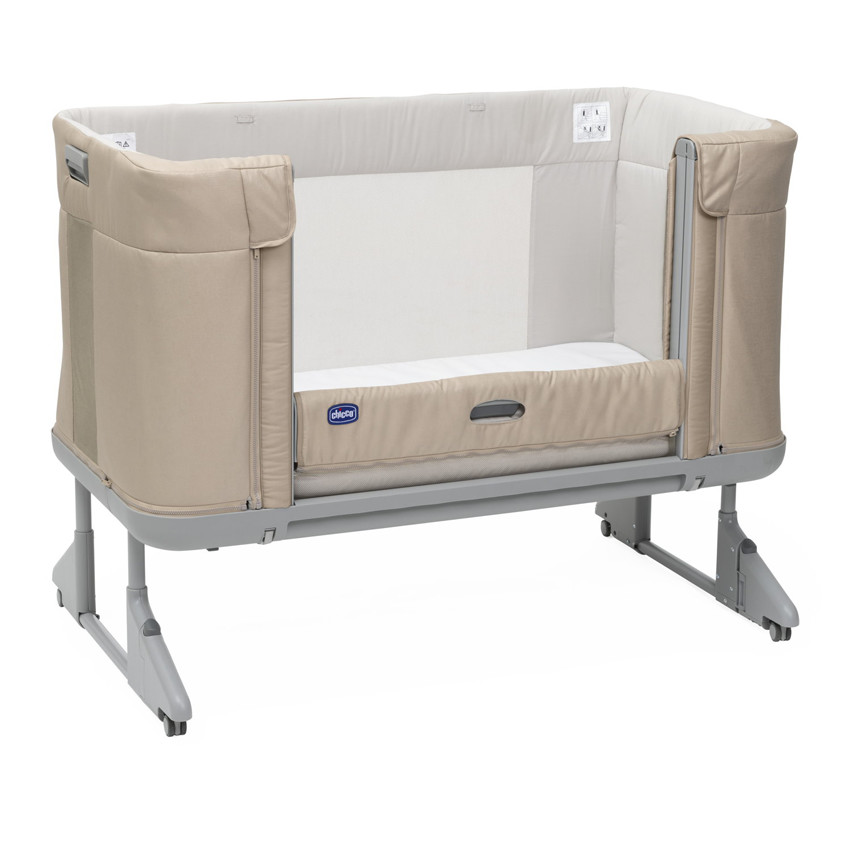 Berceau Cododo Next2Me Forever Chicco Honey Beige – Lit Bébé Évolutif 11 Hauteurs, Ouverture 1 Main, Confort Et Sécurité