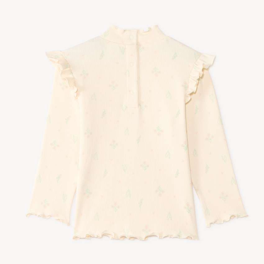 Turtleneck met ruches en bloemenprint voor babymeisjes 