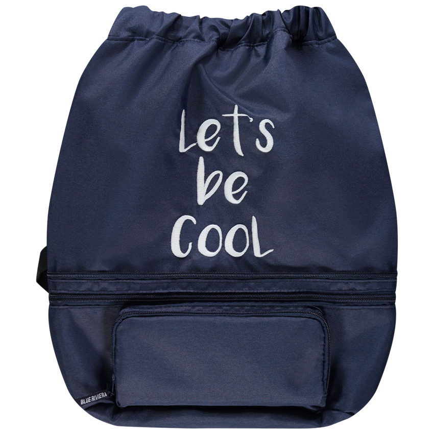 2-in-1 rugzak en heuptasje met tekstprint 