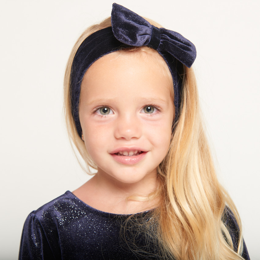 Feestjurk met lange mouwen 2-in-1 effect + hoofdband voor babymeisjes 