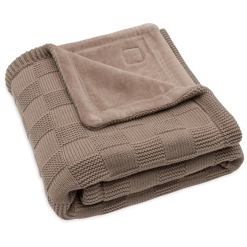 Couverture lit bébé Box Knit - Milky Coffee/Velvet -  100x150 cm 