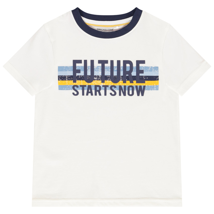 T-shirt manches courtes en jersey avec print effet used pour garçon 