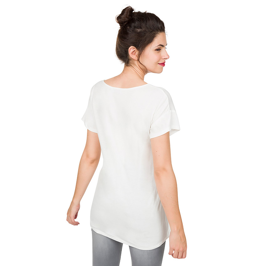 Tee-shirt manches courtes de grossesse avec palmiers printés 