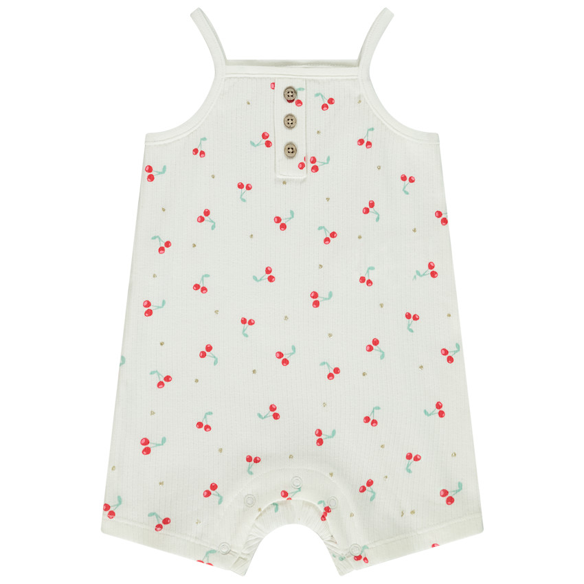 Korte jumpsuit met kersenprint voor meisjes 