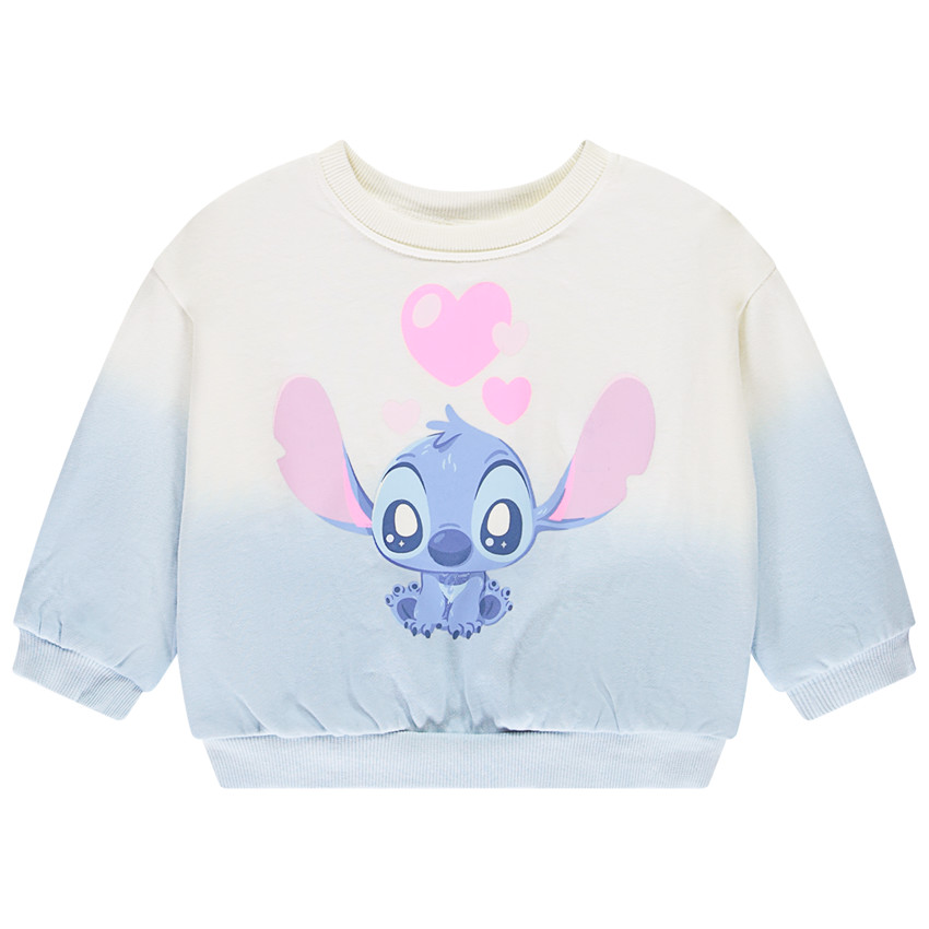 Fleece sweatshirt met Stitch Disney in gradient effect voor meisjes 