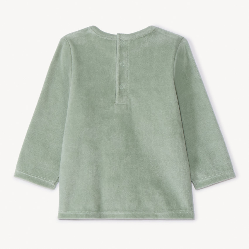 Set pyjama 2 pièces en velours fantaisie pour bébé  