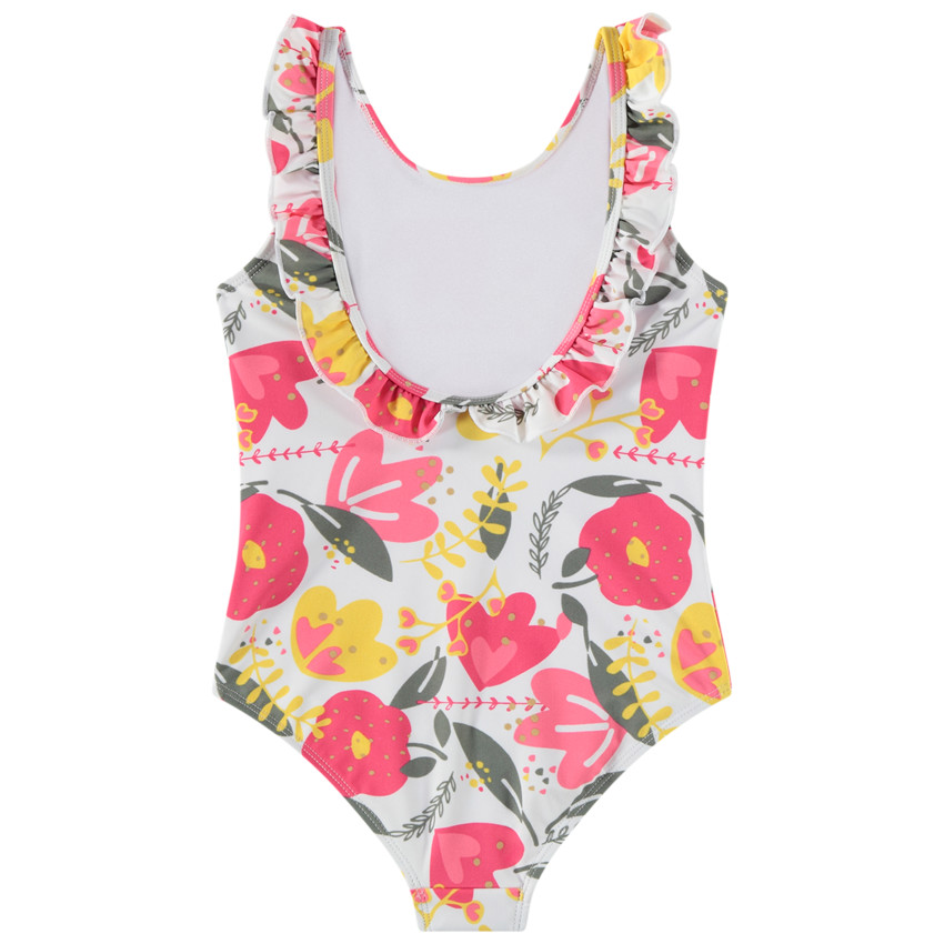 Maillot de bain 1 pièce imprimé fleuri pour fille 