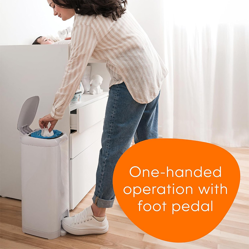 Poubelle à couches Genie Select + 1 recharge octogonale- Vert 