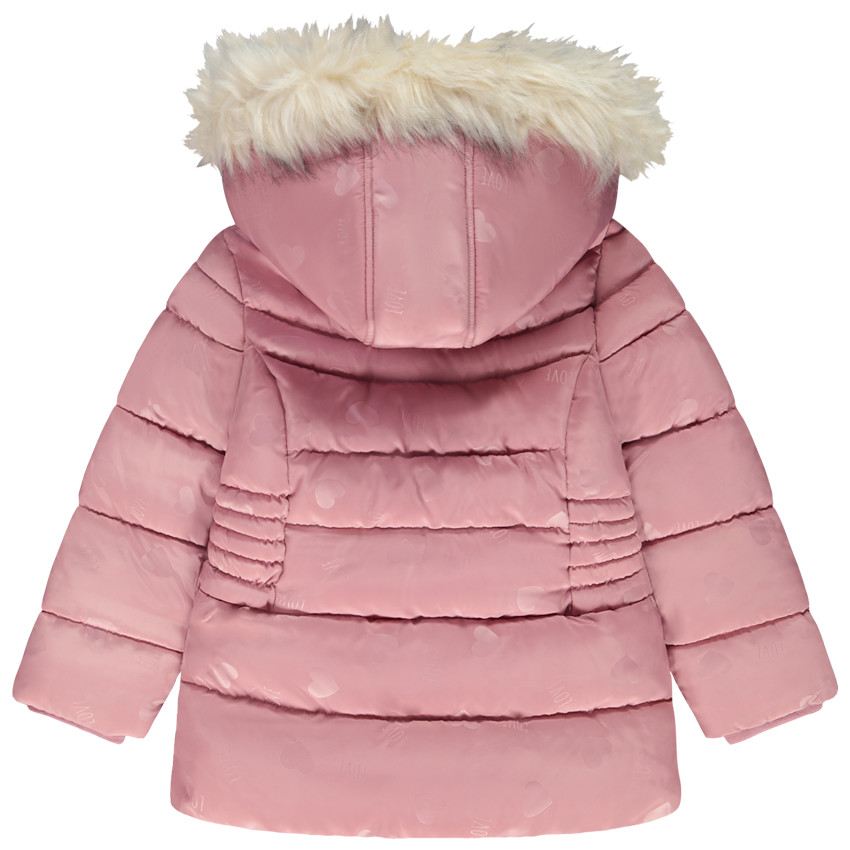 Doudoune Grand Froid imprimé cœurs pour fille 