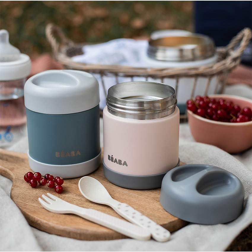 Bouteille isotherme thermo-portion en inox 300 ml - Light Mist/Eucalyptus Green 